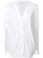 Givenchy Sheer-sleeves Cardigan - White