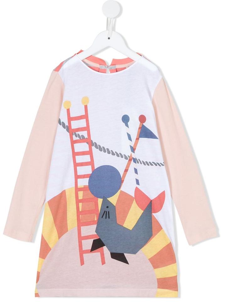 Stella Mccartney Kids 'marnie' Circus Print Dress, Girl's, Size: 6 Yrs, Pink/purple