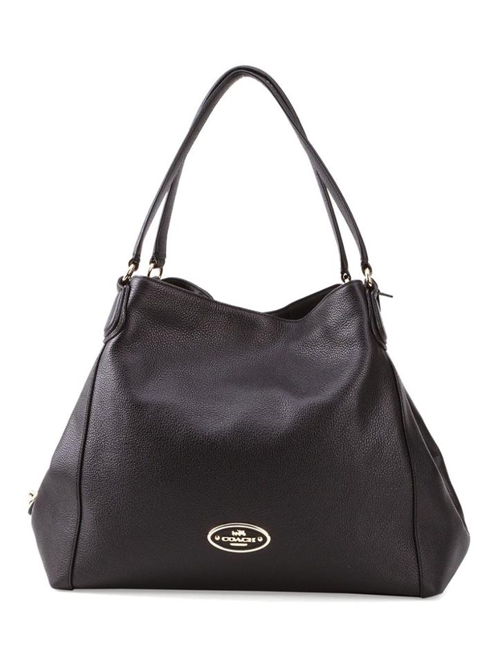 Coach Rfnd Pbb Lth Edie - Black