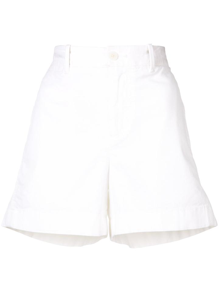 Vince High-rise Mini Shorts - White