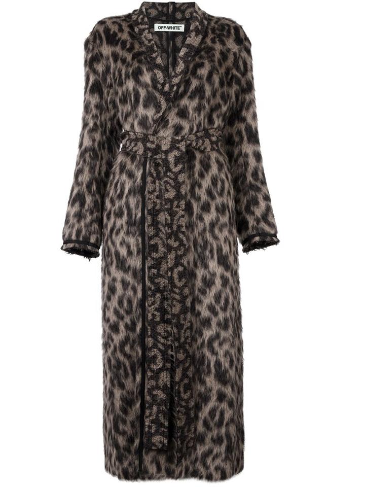 Off-white 'all Over' Coat, Women's, Size: Xs, Black, Cotton/polyamide/polyester/virgin Wool