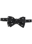 Alexander Mcqueen Skull-print Bow Tie - Black