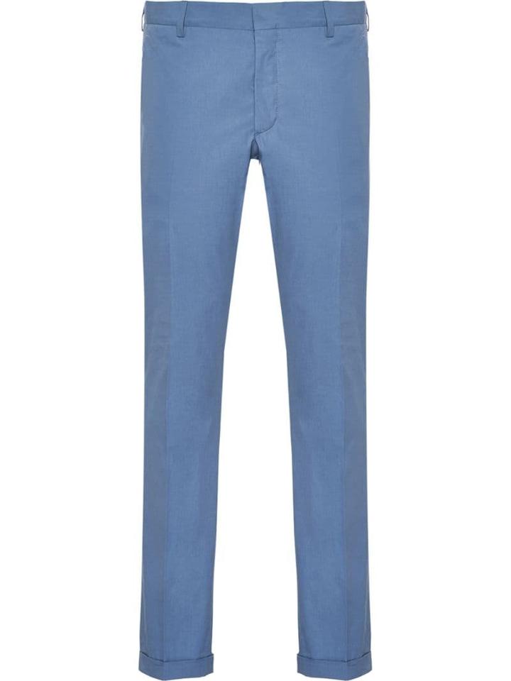 Prada Slim-fit Washed Trousers - Blue