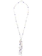 Armani Collezioni Long Tassel Beaded Necklace - Multicolour
