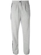 Twin-set - Stripe Detail Sweatpants - Women - Cotton/polyester - M, Grey, Cotton/polyester