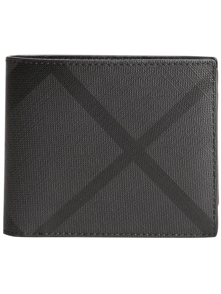 Burberry London Check Bifold Wallet With Removable Card Case - Grey