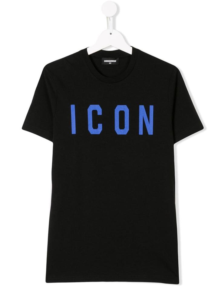 Dsquared2 Kids 'icon' Print T-shirt - Black