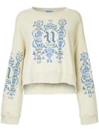 Undercover Logo Print Distressed Sweatshirt - Yellow & Orange