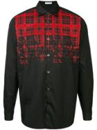 Education From Youngmachines Dissolved Check Shirt - Black