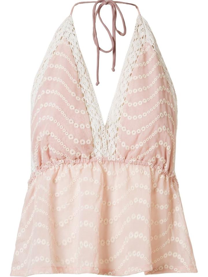 Skinbiquini Lace Insert Halter Neck Blouse