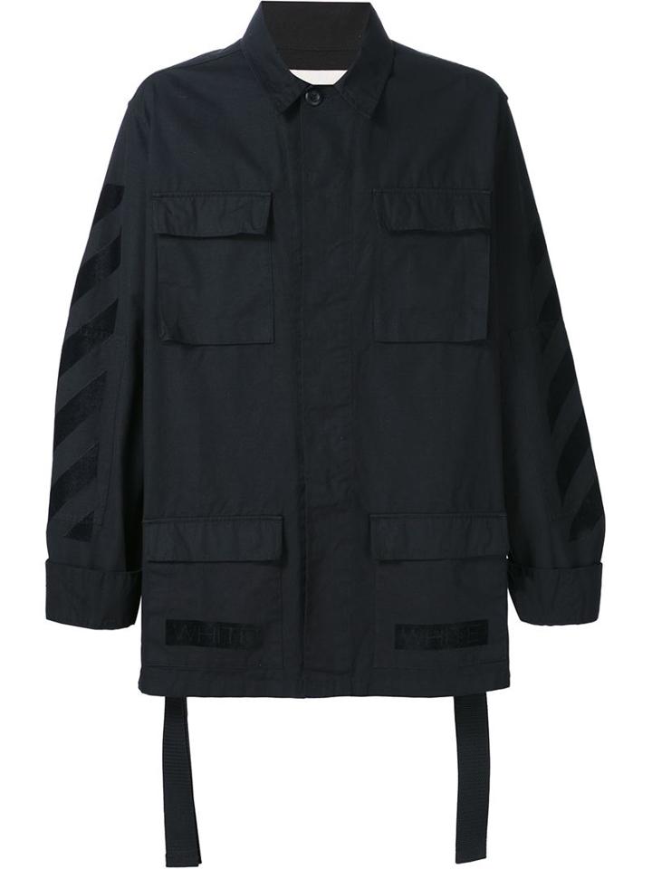 Off-white Striped Sleeve Field Jacket