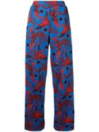 Kenzo Flying Phoenix Jacquard Trousers - Blue