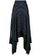 Dvf Diane Von Furstenberg Asymmetric Full Skirt - Blue