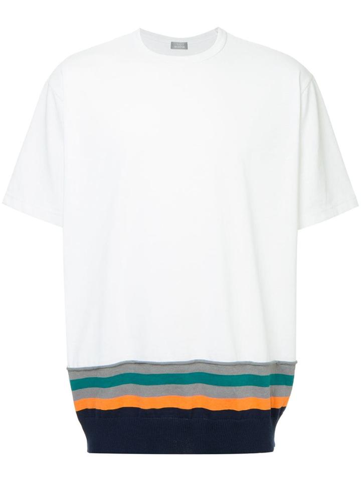 Kolor Beacon Striped Hem T-shirt - White