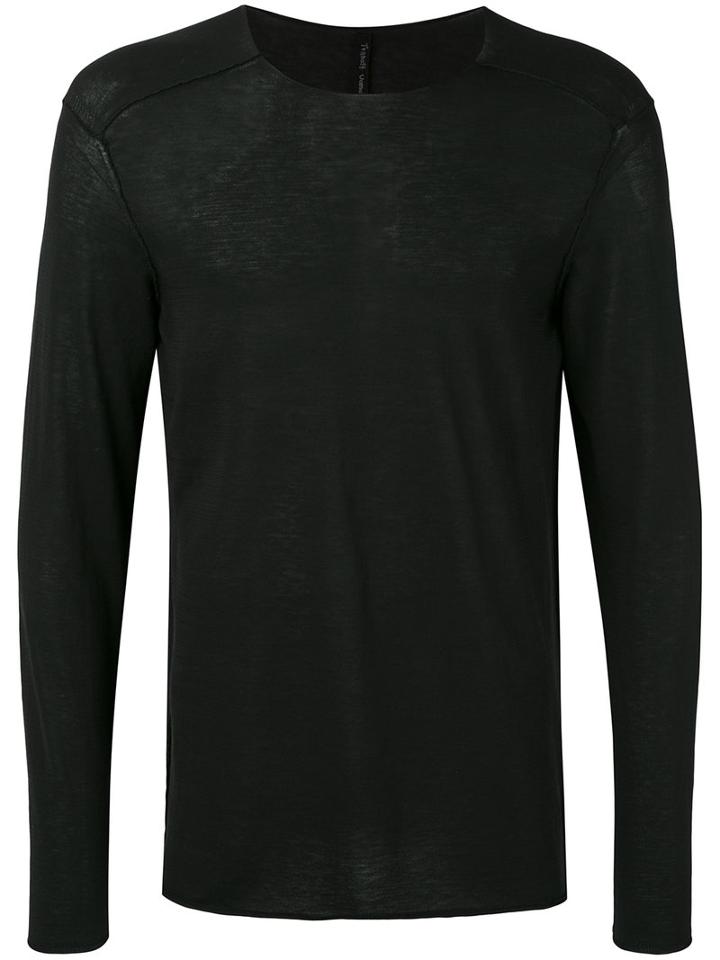 Transit - Round Neck Longsleeved T-shirt - Men - Cotton - S, Black, Cotton