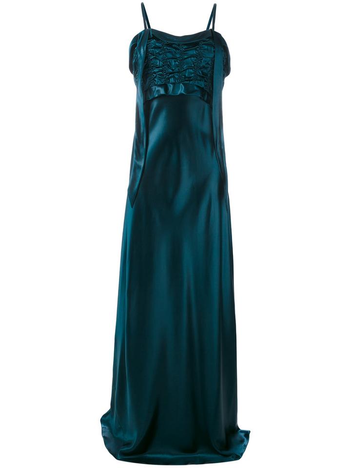 Maison Margiela - Textured Panel Gown - Women - Cotton/polyamide/acetate/viscose - 44, Green, Cotton/polyamide/acetate/viscose
