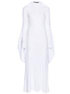 Y / Project High Neck Drape Back Dress - White