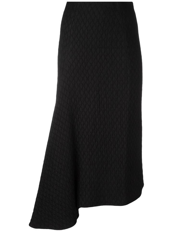 Victoria Beckham Patterned Asymmetric Mid Skirt