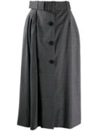 Prada Asymmetric Button-up Flared Shirt - Grey