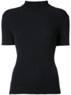 A.p.c. - Ribbed Turtleneck Sweater - Women - Cotton/linen/flax - L, Blue, Cotton/linen/flax