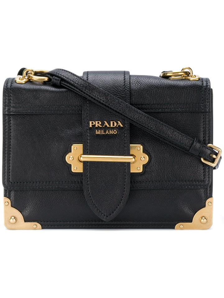 Prada Cahier Shoulder Bag - Black