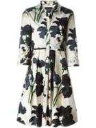 Samantha Sung Flower Print Shirt Dress