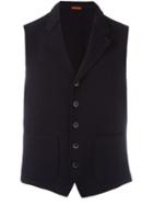 Barena Buttoned Waistcoat, Men's, Size: 52, Blue, Polyamide/wool