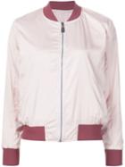 Anine Bing Satin Reversible Bomber Jacket, Women's, Size: Xs, Pink/purple, Silk