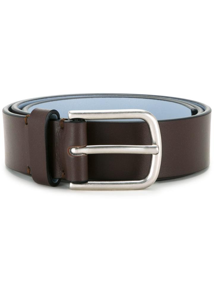 Marni - Classic Belt - Men - Calf Leather/brass - 90, Brown, Calf Leather/brass