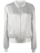 Area Zipped Bomber Jacket - Grey