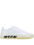 Msgm Low Top Logo Sneakers - White