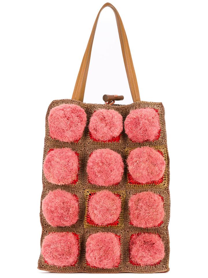Jamin Puech - Straw Bag - Women - Raffia/leather - One Size, Pink/purple, Raffia/leather