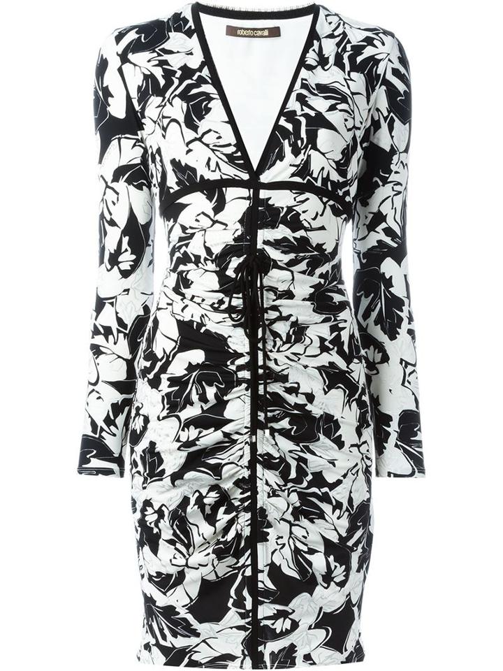 Roberto Cavalli Ruched Printed Dress