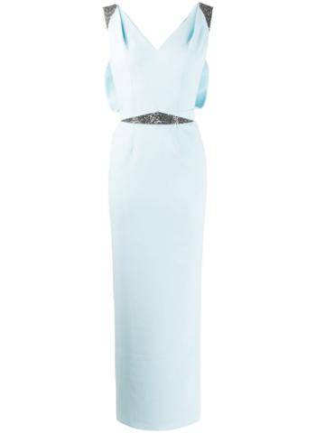 Safiyaa London Lennon Embellished Dress - Blue