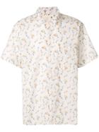 R13 Floral Print Short Sleeve Shirt - Nude & Neutrals