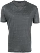Etro - Crew-neck T-shirt - Men - Linen/flax - S, Grey, Linen/flax