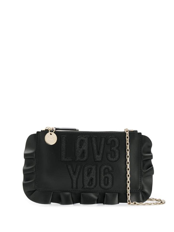 Red Valentino Red(v) Encrypted Love Note Pochette - Black