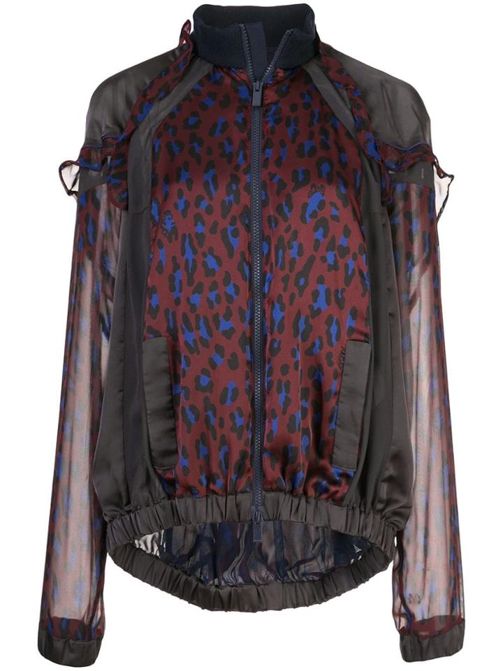 Sacai Leopard Print Bomber Jacket - Multicolour