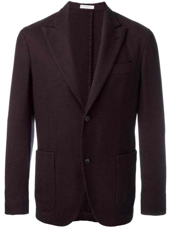 Boglioli Classic Blazer, Men's, Size: 48, Black, Cotton/cupro