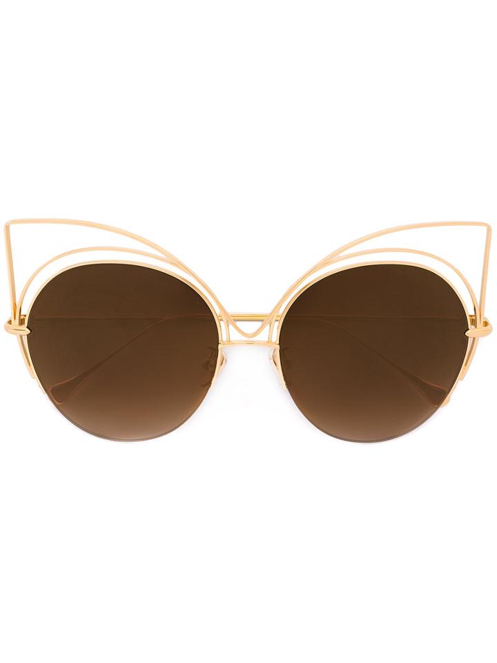 Frency & Mercury - Quetzal Sunglasses - Women - Titanium - One Size, Women's, Grey, Titanium