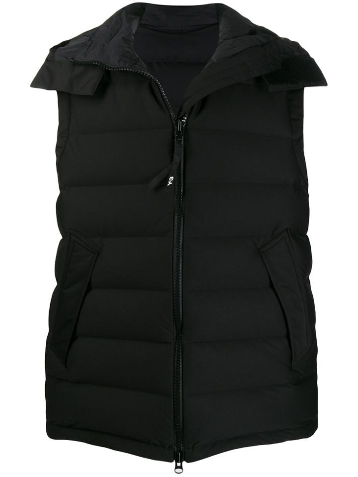 Y-3 Padded Hooded Gilet - Black