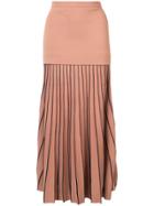Dion Lee Pleated Maxi Skirt - Nude & Neutrals