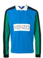 Kenzo Colourblock Polo Shirt - Blue