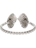Alessandra Rich Embellished Ear-muff Headband - Silver