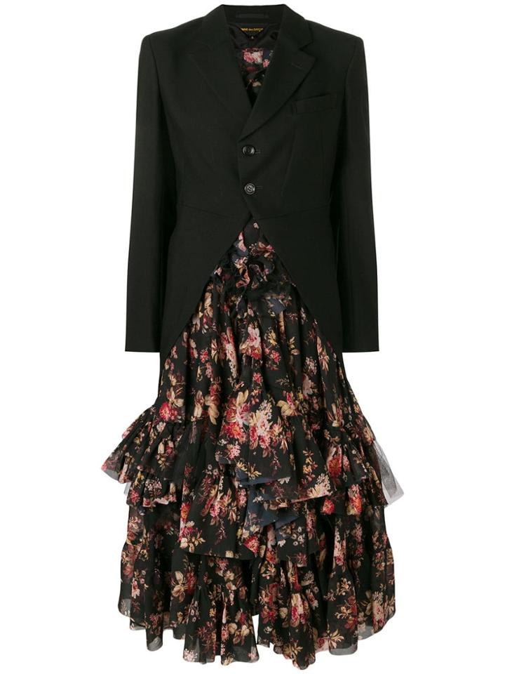 Comme Des Garçons Blazer-style Flared Dress - Black