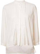 Nili Lotan Pleated Front Shirt, Women's, Size: Xs, White, Cotton