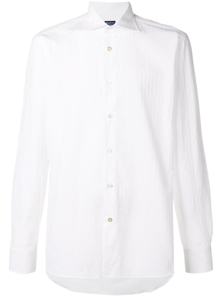 Borriello Textured Stripe Shirt - White