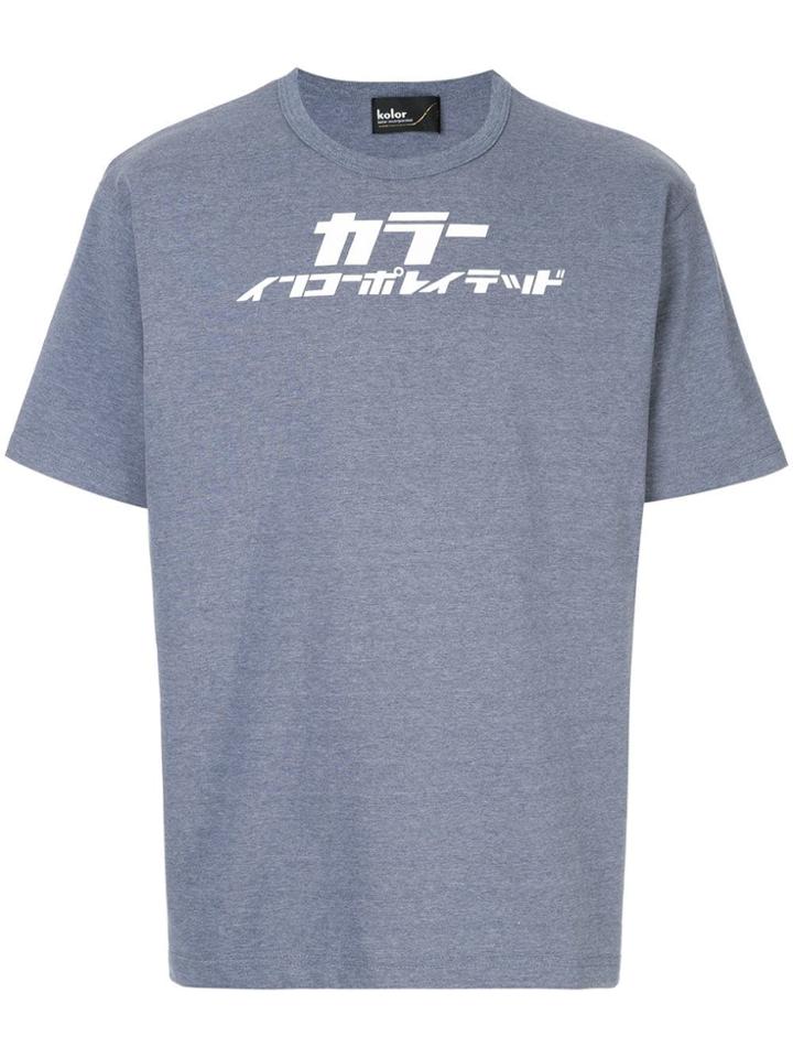 Kolor Front Print T-shirt - Blue