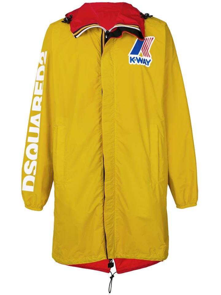 Dsquared2 Dsquared2 X K-way Reversible Wind Breaker Coat - Yellow &