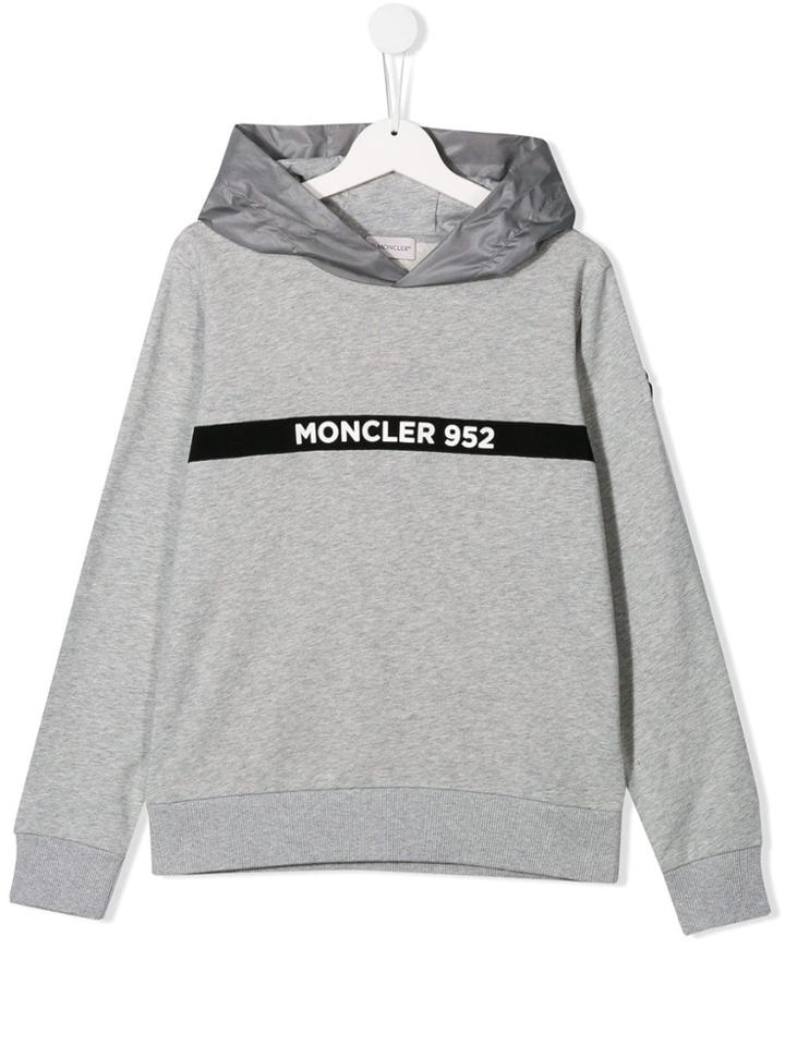 Moncler Kids Teen Logo Sweatshirt - Grey
